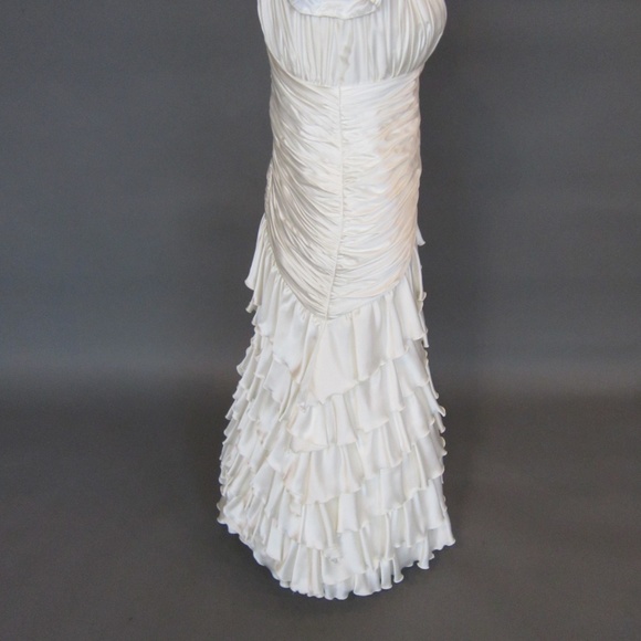 Silk Tiered Skirt Bridal Gown - Picture 2 of 3